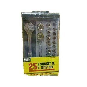 Tool Shop 25 Piece Socket & Bits Hand Tool Set
